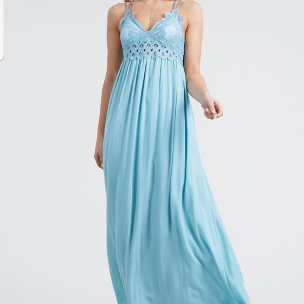 NWT lace bralette maxi dress